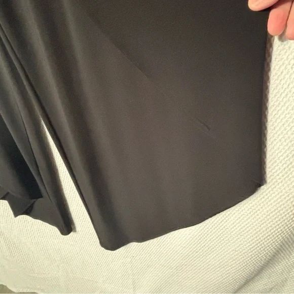 SYMPLI Sz 14 Overlay Asymmetrical Black Wide Leg Pull On Elastic Waist Pants - Picture 4 of 8